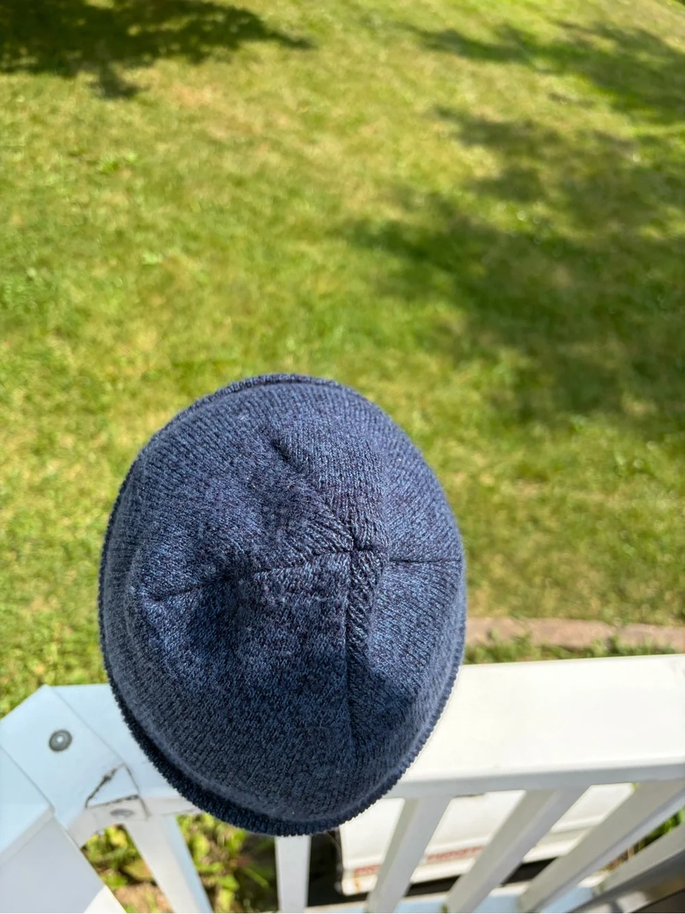 Carhartt blue speckled fold over beanie hat unisex